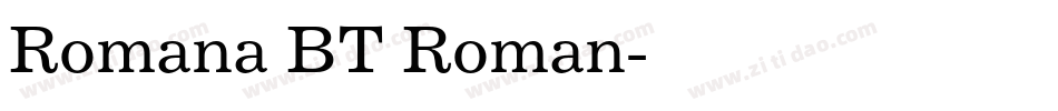 Romana BT Roman字体转换